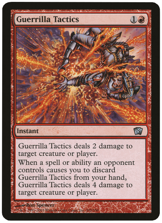 Guerrilla Tactics (Oversized) [Eighth Edition Box Topper] Magic: The Gathering