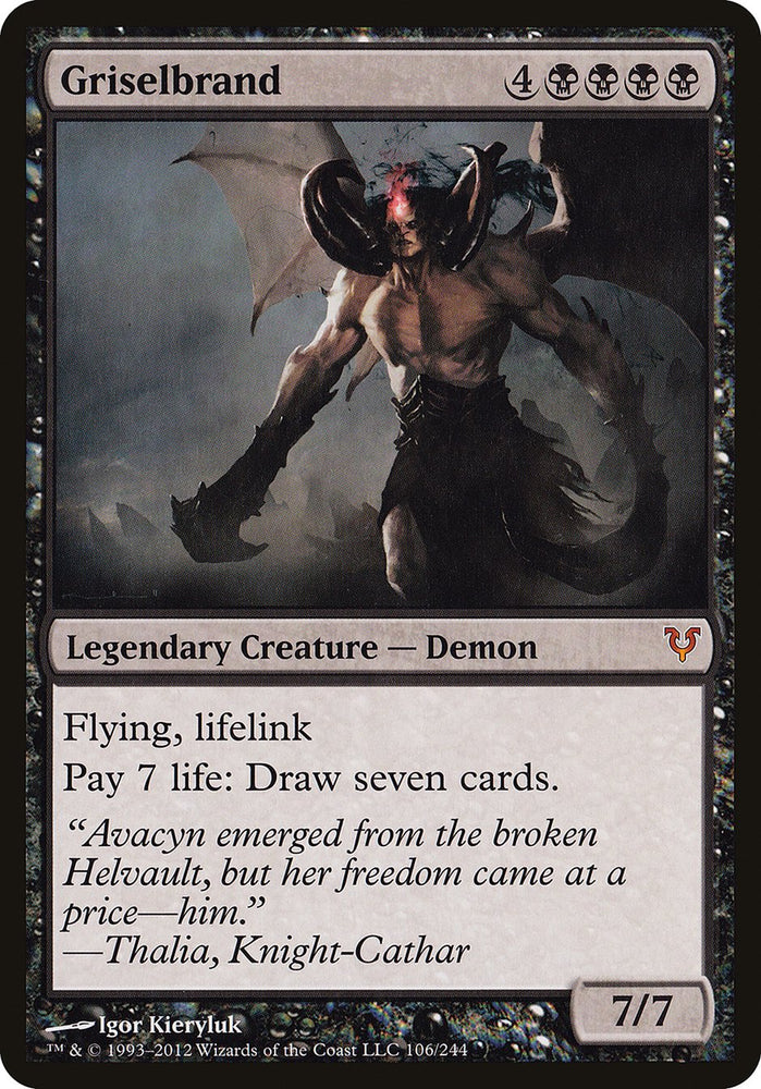 Griselbrand (Oversized) [Open the Helvault] Magic: The Gathering