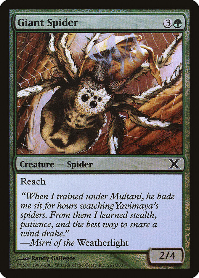 Giant Spider (Premium Foil) [Tenth Edition] Magic: The Gathering