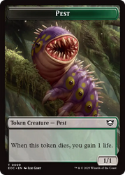 Bird // Pest Double-Sided Token [Edge of Eternities Commander Tokens] Magic: The Gathering