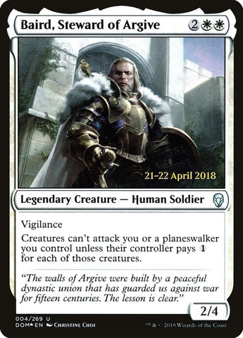 Baird, Steward of Argive [Dominaria Prerelease Promos] Magic: The Gathering