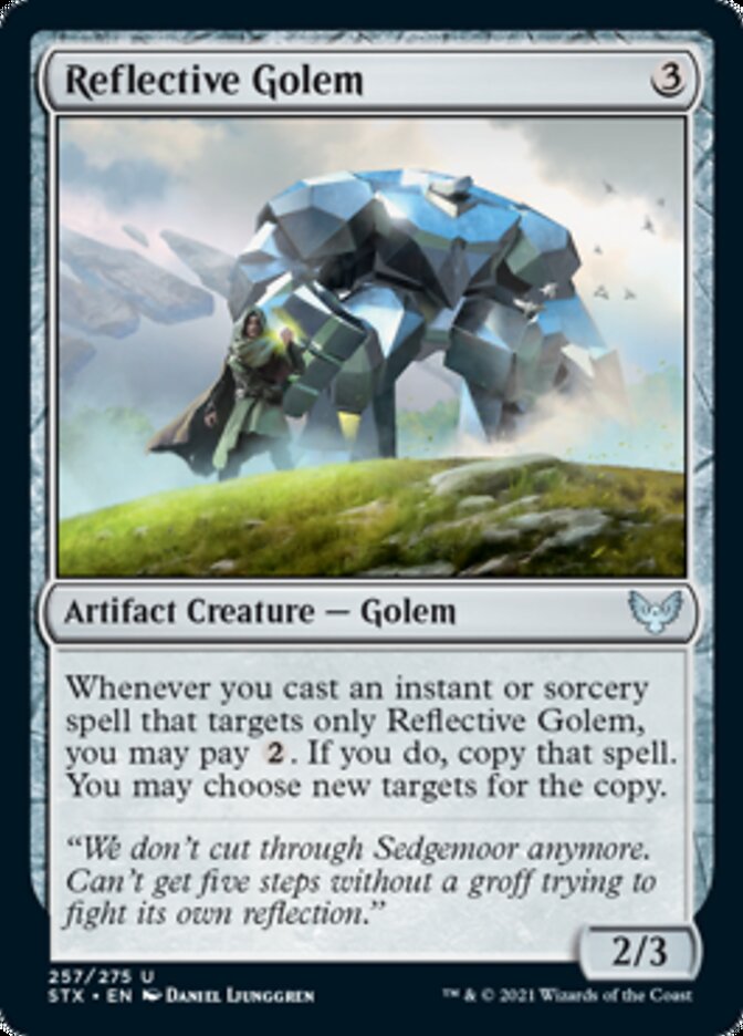 Reflective Golem [Strixhaven: School of Mages] Magic: The Gathering