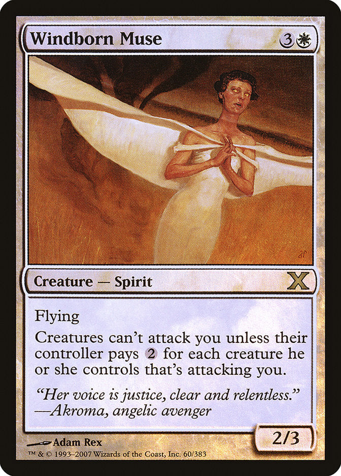 Windborn Muse (Premium Foil) [Tenth Edition] Magic: The Gathering