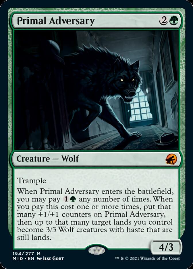 Primal Adversary [Innistrad: Midnight Hunt] Magic: The Gathering