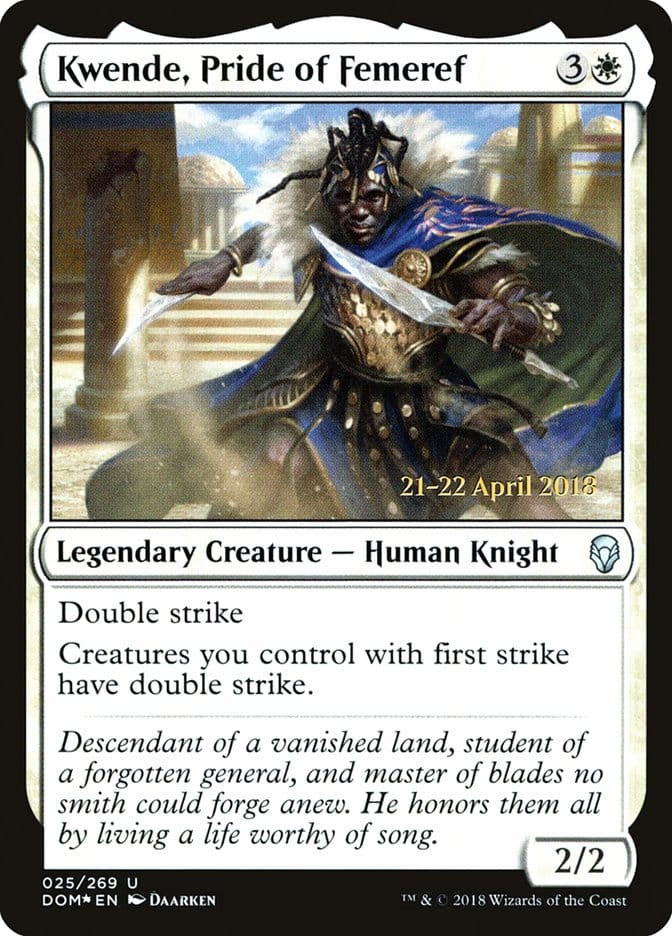 Kwende, Pride of Femeref [Dominaria Prerelease Promos] Magic: The Gathering