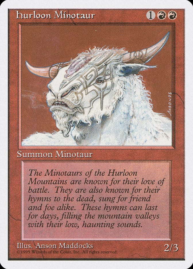Hurloon Minotaur [Fourth Edition] Magic: The Gathering