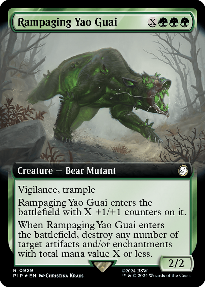 Rampaging Yao Guai (Extended Art) (Surge Foil) [Fallout] Magic: The Gathering