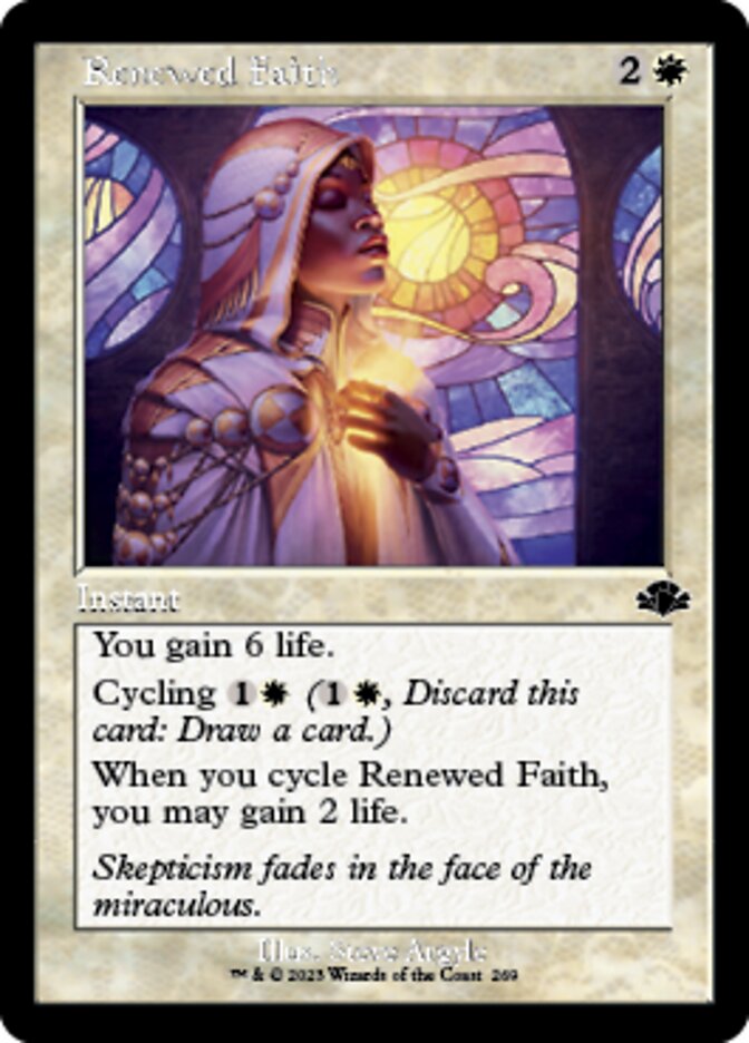 Renewed Faith (Retro) [Dominaria Remastered] Magic: The Gathering