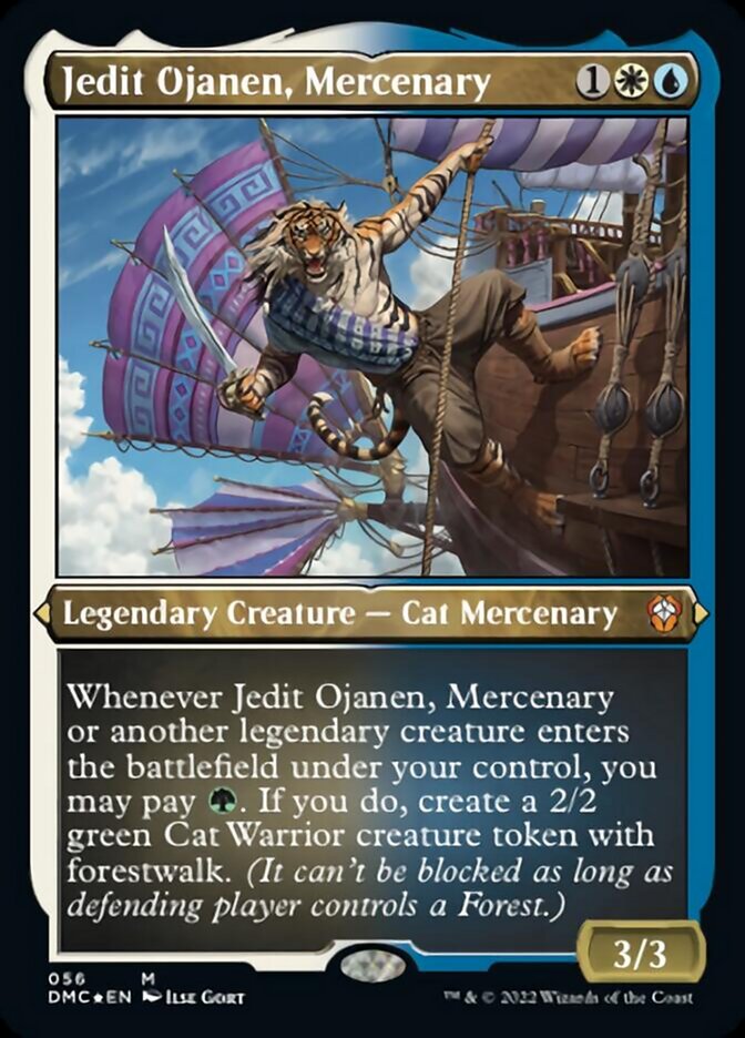 Jedit Ojanen, Mercenary (Foil Etched) [Dominaria United Commander] Magic: The Gathering