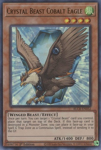 Crystal Beast Cobalt Eagle [BLCR-EN052] Ultra Rare - Yugioh Cards For Your TCG Needs!