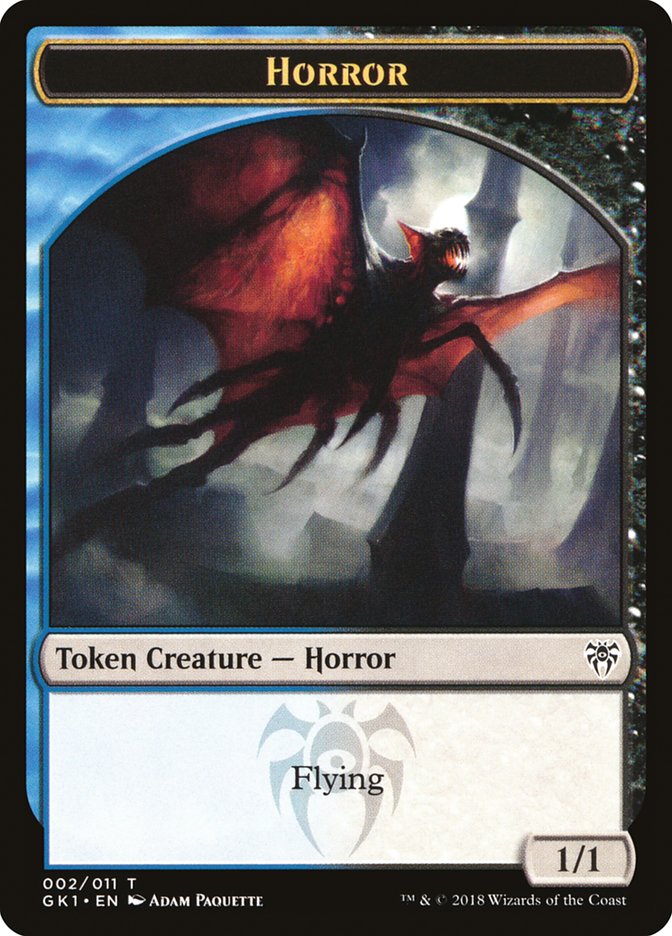 Copy // Horror Double-Sided Token [Guilds of Ravnica Guild Kit Tokens] Magic: The Gathering