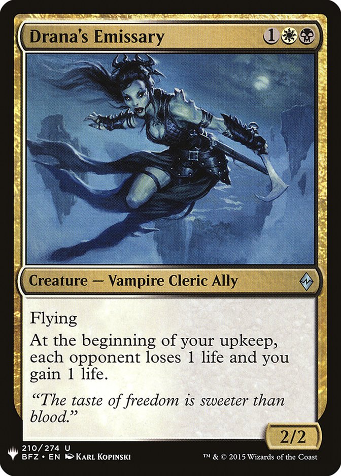 Drana's Emissary [Mystery Booster] Magic: The Gathering