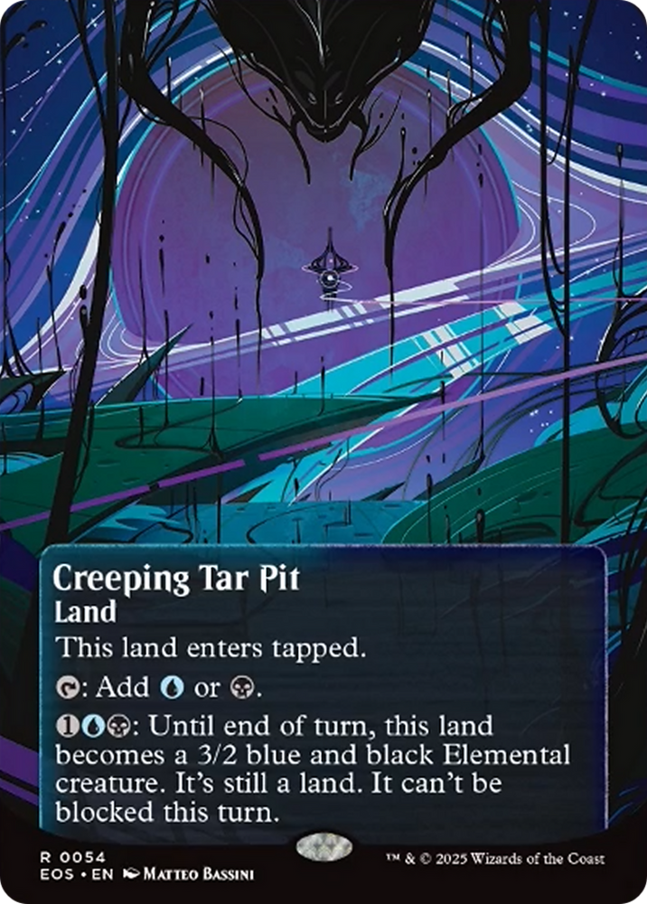 Creeping Tar Pit (0054) (Borderless) [Edge of Eternities: Stellar Sights] Magic: The Gathering