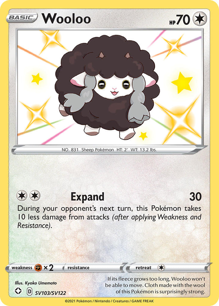 Wooloo (SV103/SV122) [Sword & Shield: Shining Fates] - Pokemon Cards For Your TCG Needs! Pokémon