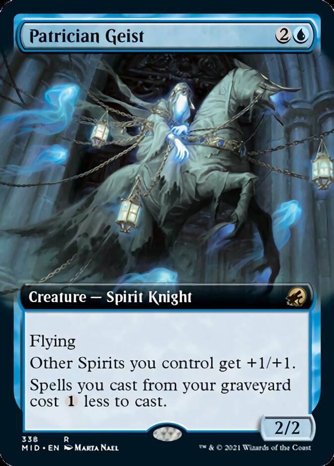 Patrician Geist (Extended Art) [Innistrad: Midnight Hunt] Magic: The Gathering
