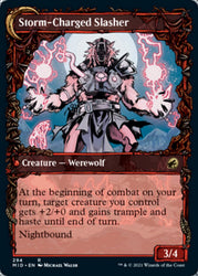 Reckless Stormseeker // Storm-Charged Slasher (Showcase Equinox) [Innistrad: Midnight Hunt] Magic: The Gathering