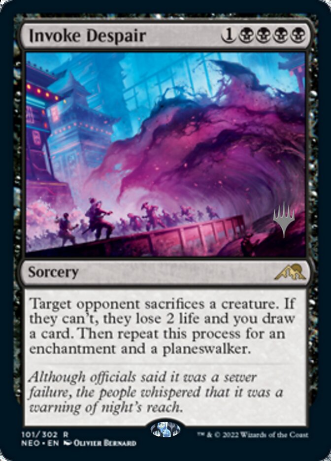 Invoke Despair (Promo Pack) [Kamigawa: Neon Dynasty Promos] Magic: The Gathering
