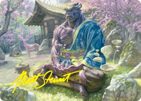 Kosei, Penitent Warlord Art Card (Gold-Stamped Signature) [Kamigawa: Neon Dynasty Art Series] Magic: The Gathering