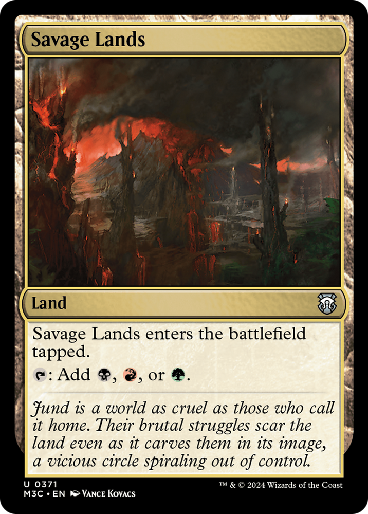 Savage Lands (Ripple Foil) [Modern Horizons 3 Commander] Magic: The Gathering
