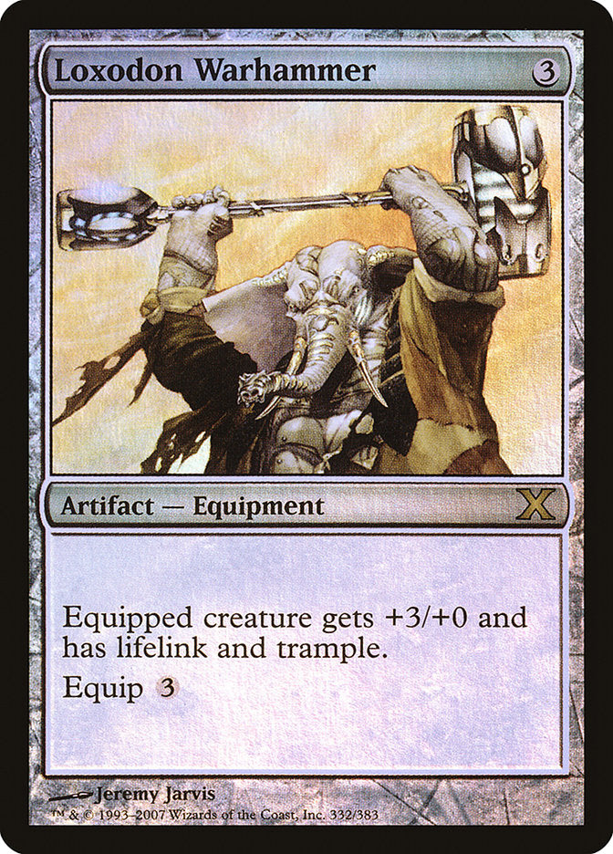 Loxodon Warhammer (Premium Foil) [Tenth Edition] Magic: The Gathering