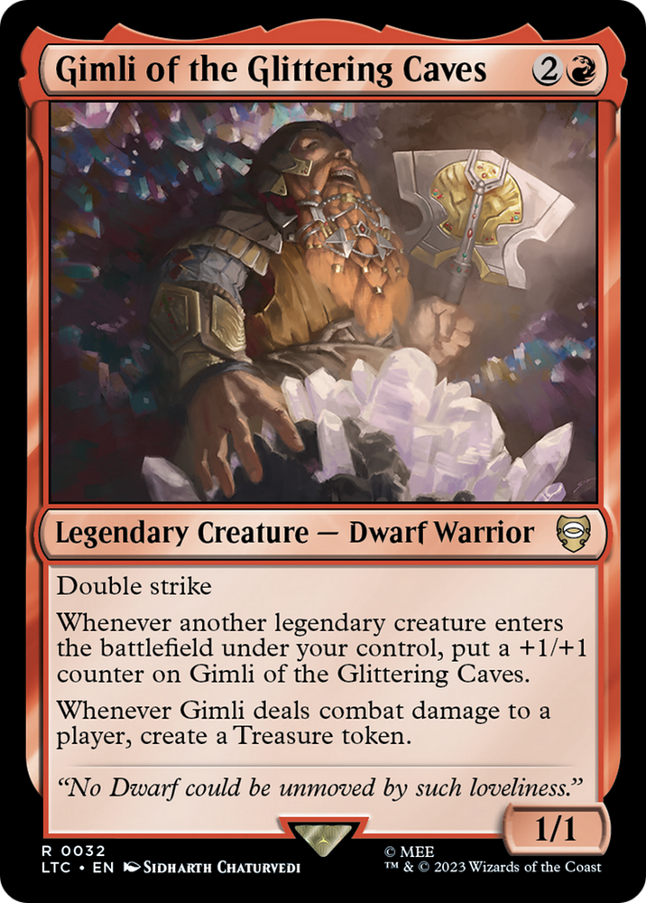 Gimli of the Glittering Caves [The Lord of the Rings: Tales of Middle-Earth Commander] Magic: The Gathering