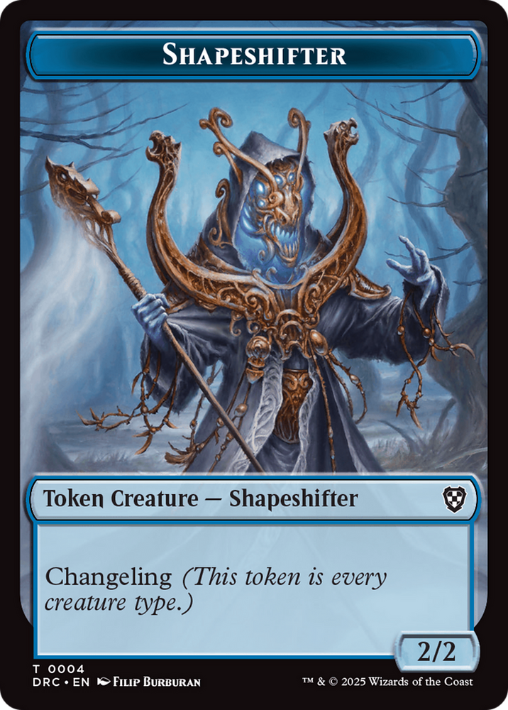 Zombie Army // Shapeshifter Double-Sided Token [Aetherdrift Commander Tokens] Magic: The Gathering