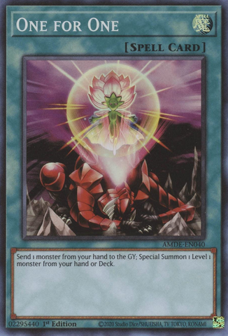 One for One [AMDE-EN040] Super Rare - Yugioh Cards For Your TCG Needs!