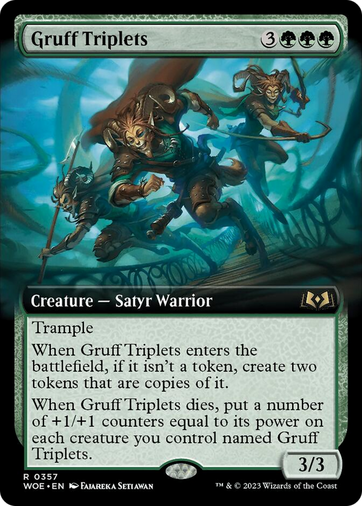 Gruff Triplets (Extended Art) [Wilds of Eldraine] Magic: The Gathering