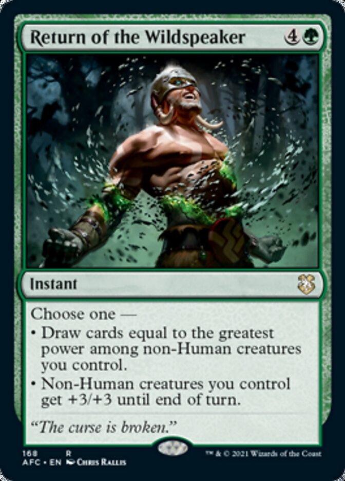 Return of the Wildspeaker [Dungeons & Dragons: Adventures in the Forgotten Realms Commander] Magic: The Gathering