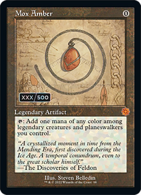 Mox Amber (Retro Schematic) (Serialized) [The Brothers' War Retro Artifacts] Magic: The Gathering