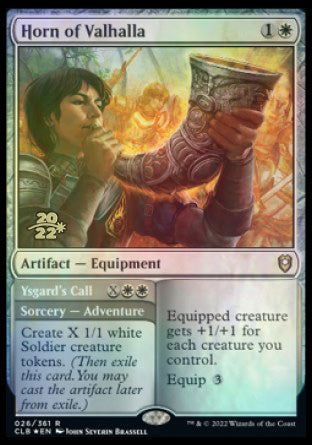 Horn of Valhalla // Ysgard's Call [Commander Legends: Battle for Baldur's Gate Prerelease Promos] Magic: The Gathering