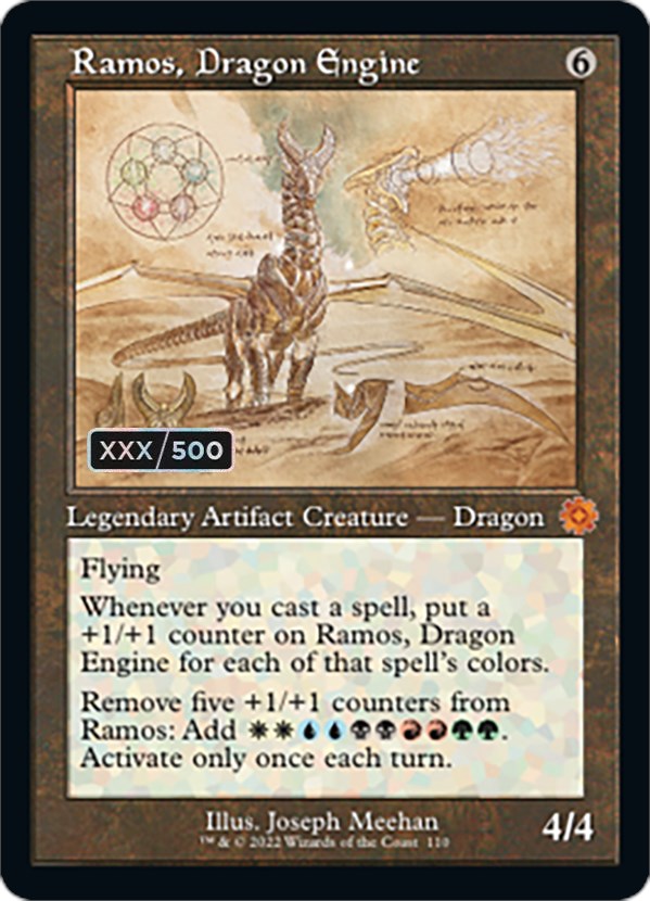 Ramos, Dragon Engine (Retro Schematic) (Serialized) [The Brothers' War Retro Artifacts] Magic: The Gathering