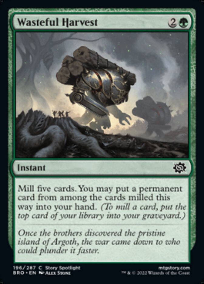 Wasteful Harvest [The Brothers' War] Magic: The Gathering