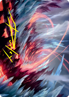 Frostboil Snarl Art Card (Gold-Stamped Signature) [Strixhaven: School of Mages Art Series] Magic: The Gathering