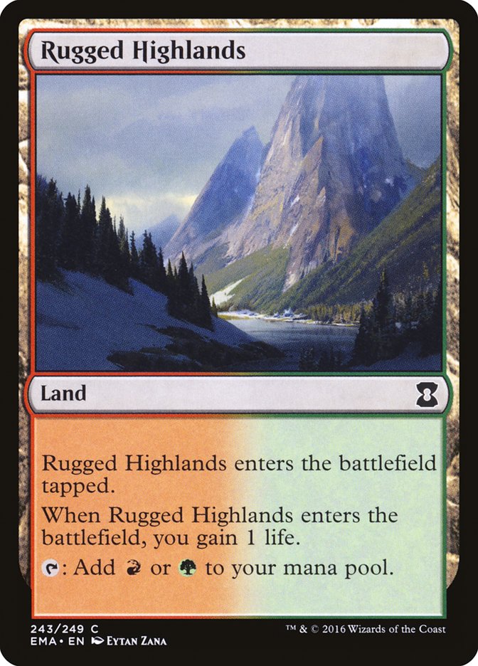Rugged Highlands [Eternal Masters] Magic: The Gathering