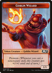 Cat (011) // Goblin Wizard Double-Sided Token [Core Set 2021 Tokens] Magic: The Gathering