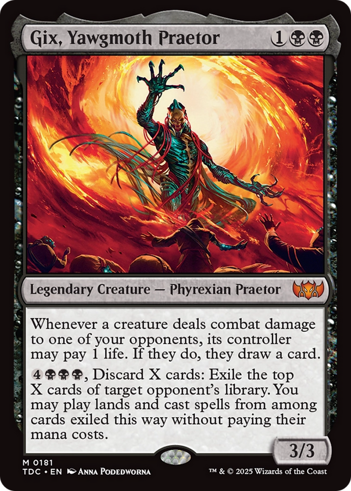 Gix, Yawgmoth Praetor [Tarkir: Dragonstorm Commander] Magic: The Gathering