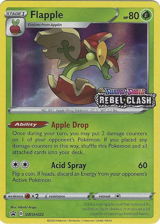 Flapple (SWSH022) (Prerelease Promo) [Sword & Shield: Black Star Promos] Pokémon