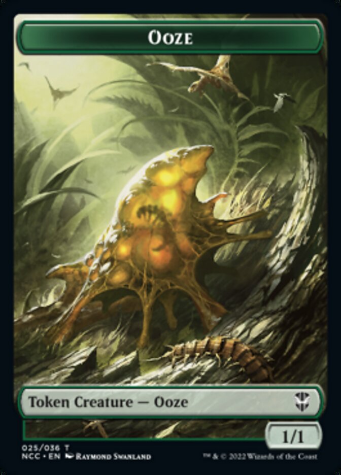 Ooze (025) // Treasure (015) Double-Sided Token [Streets of New Capenna Commander Tokens] Magic: The Gathering