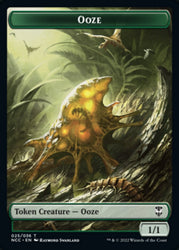 Ooze (025) // Treasure (015) Double-Sided Token [Streets of New Capenna Commander Tokens] Magic: The Gathering