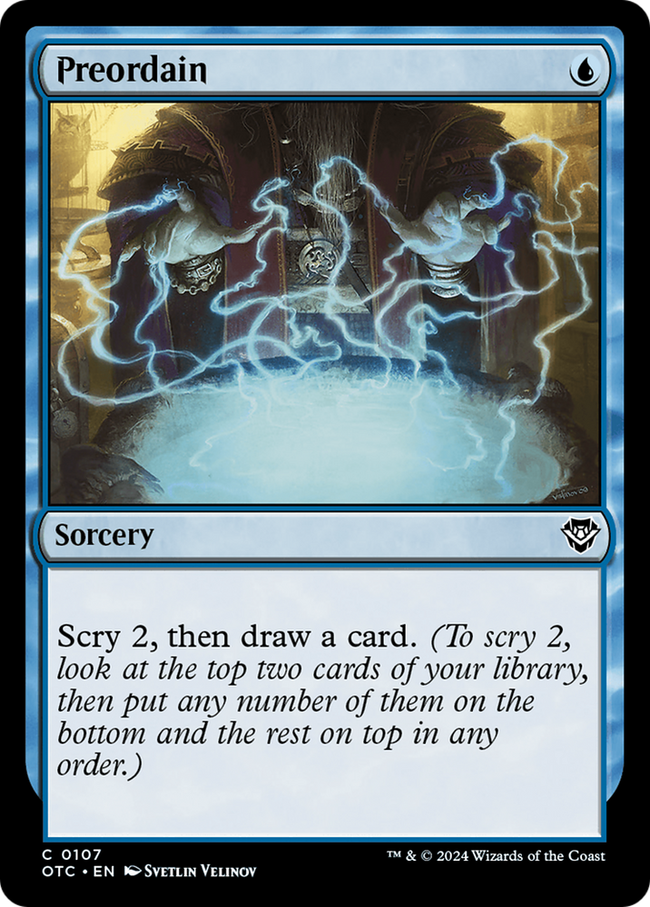 Preordain [Outlaws of Thunder Junction Commander] Magic: The Gathering