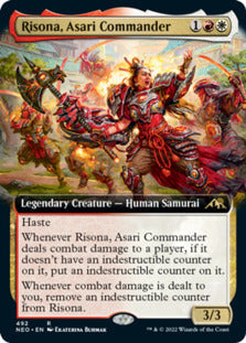 Risona, Asari Commander (Extended Art) [Kamigawa: Neon Dynasty] Magic: The Gathering
