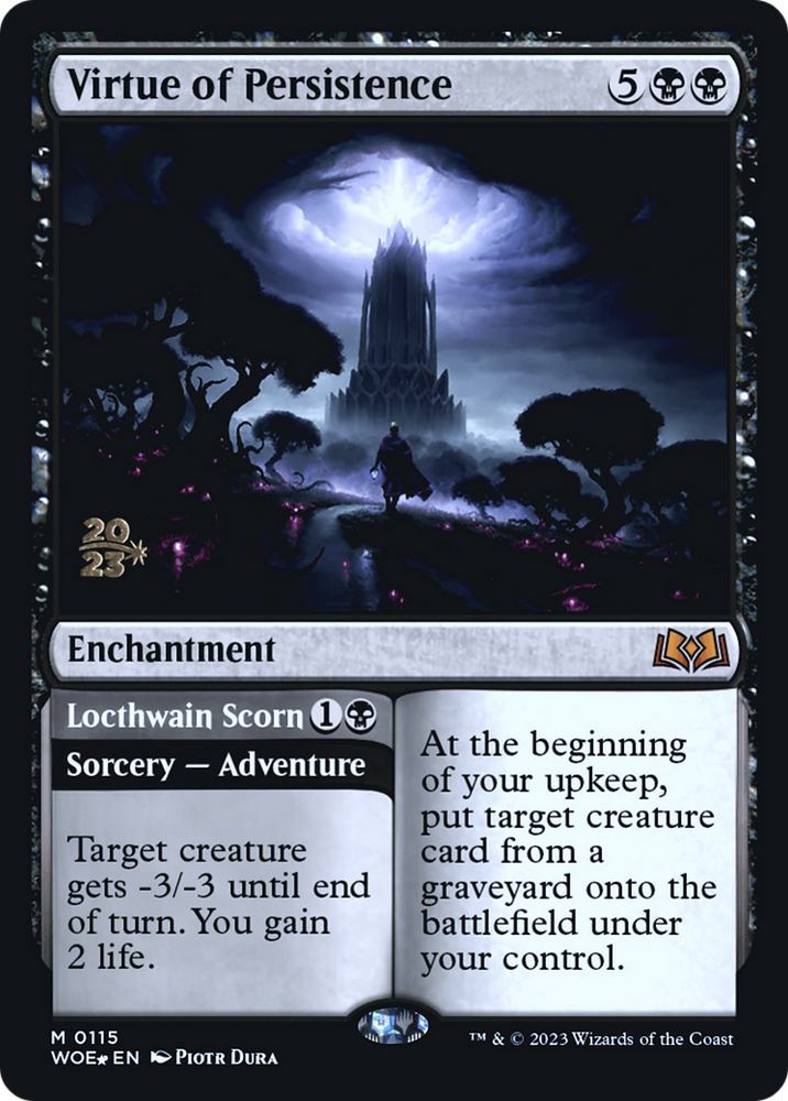 Virtue of Persistence // Locthwain Scorn [Wilds of Eldraine Prerelease Promos] Magic: The Gathering