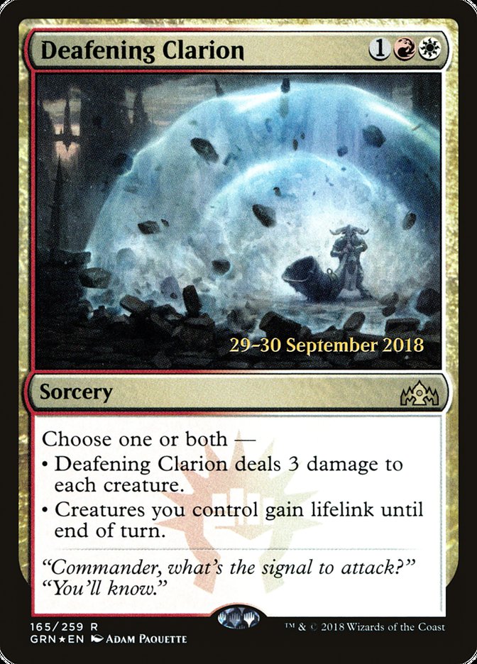 Deafening Clarion [Guilds of Ravnica Prerelease Promos] Magic: The Gathering