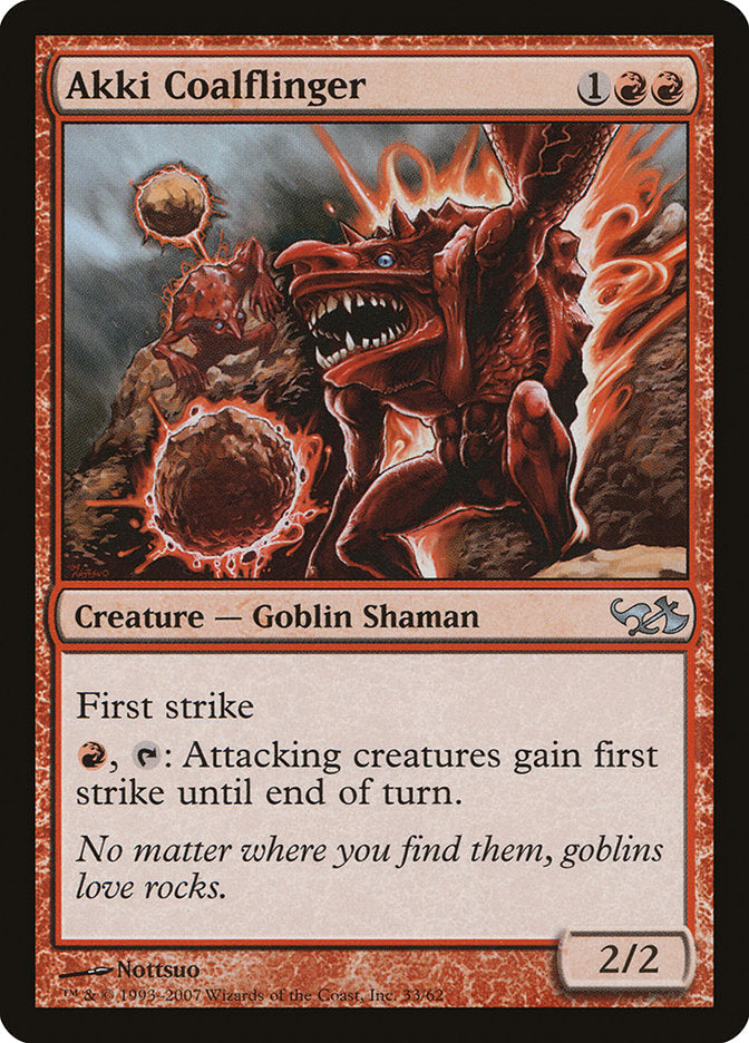 Akki Coalflinger [Duel Decks: Elves vs. Goblins] Magic: The Gathering