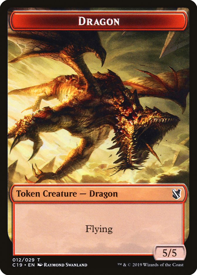 Dragon Token [Commander 2019 Tokens] Magic: The Gathering