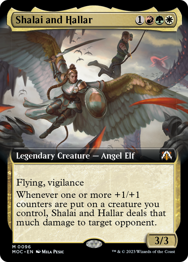 Shalai and Hallar (Extended Art) [March of the Machine Commander] Magic: The Gathering