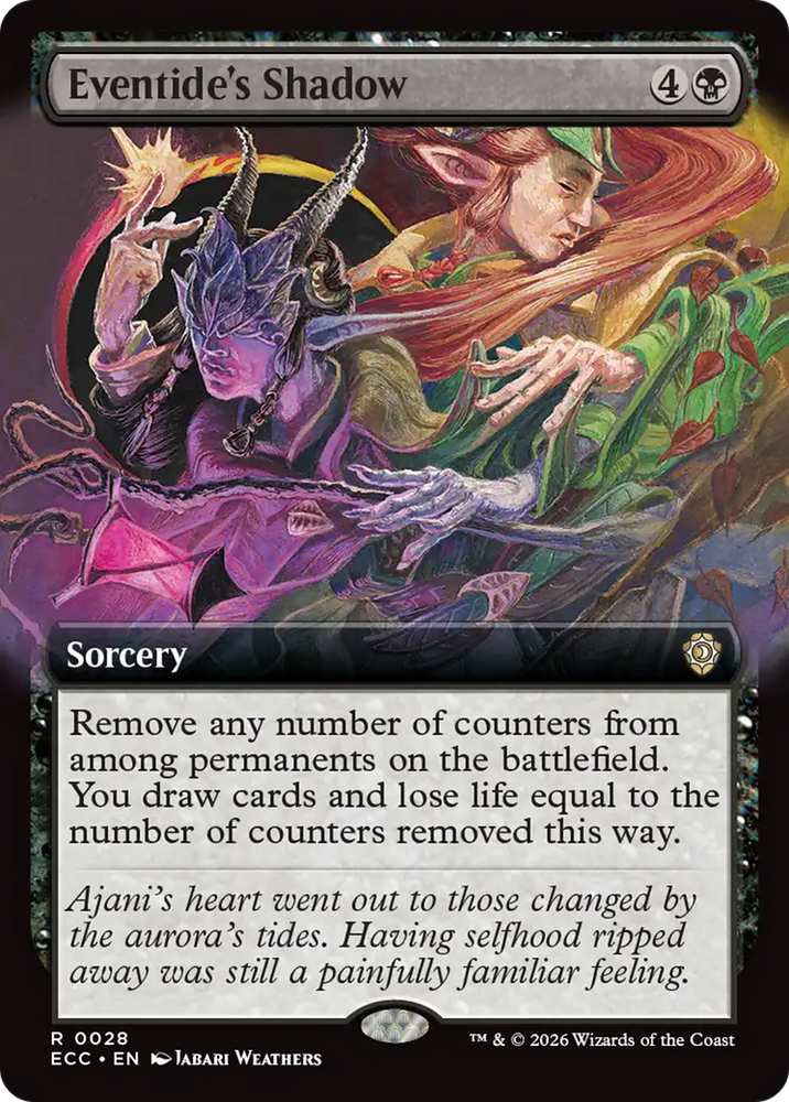 Eventide's Shadow (Extended Art) [Lorwyn Eclipsed Commander] Magic: The Gathering