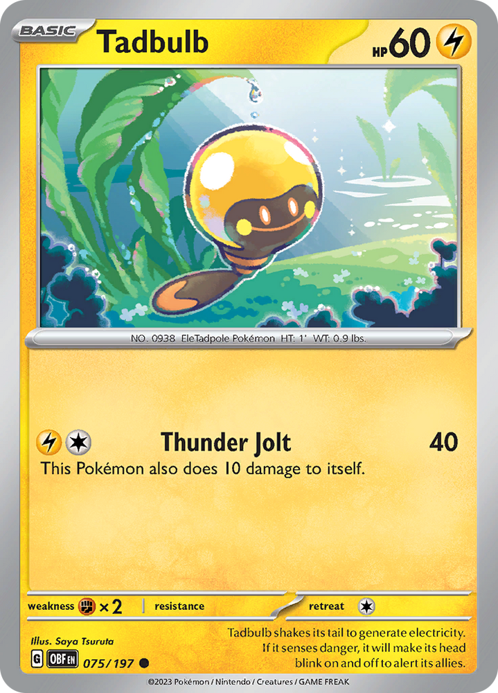Tadbulb (075/197) [Scarlet & Violet: Obsidian Flames] Pokémon