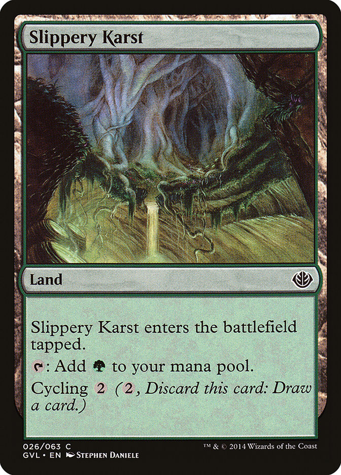 Slippery Karst (Garruk vs. Liliana) [Duel Decks Anthology] Magic: The Gathering